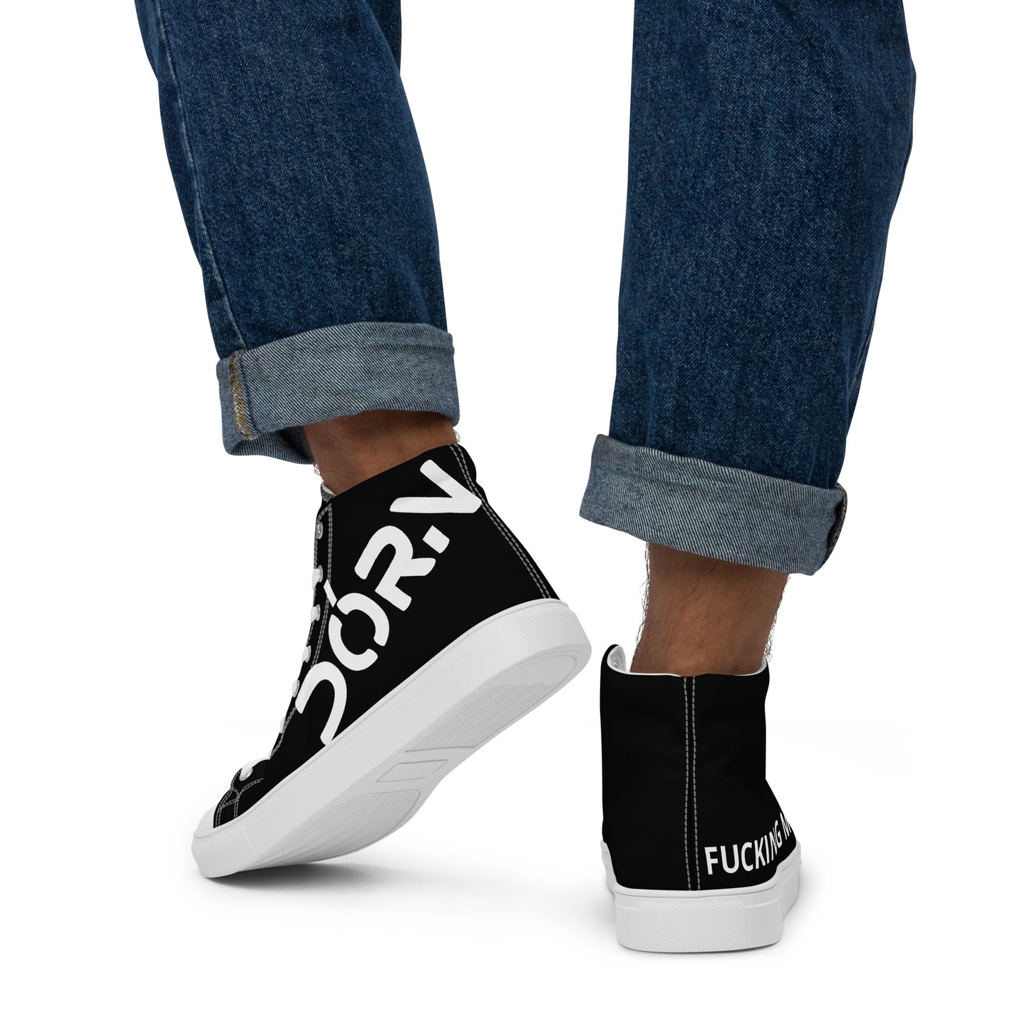 Men’s high top canvas shoes