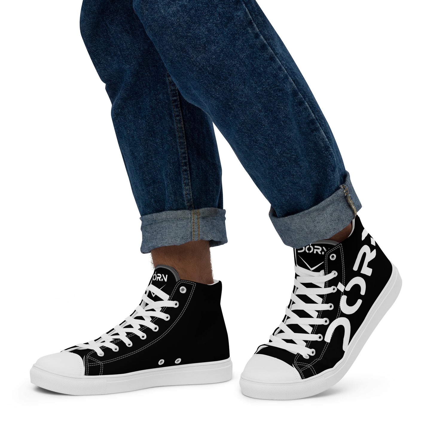 Men’s high top canvas shoes